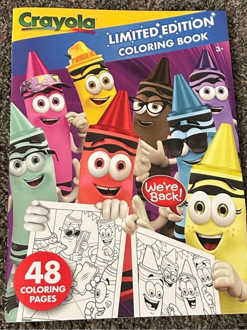 💜 Limited Edition Crayola Coloring Book - 48 Fun Designs